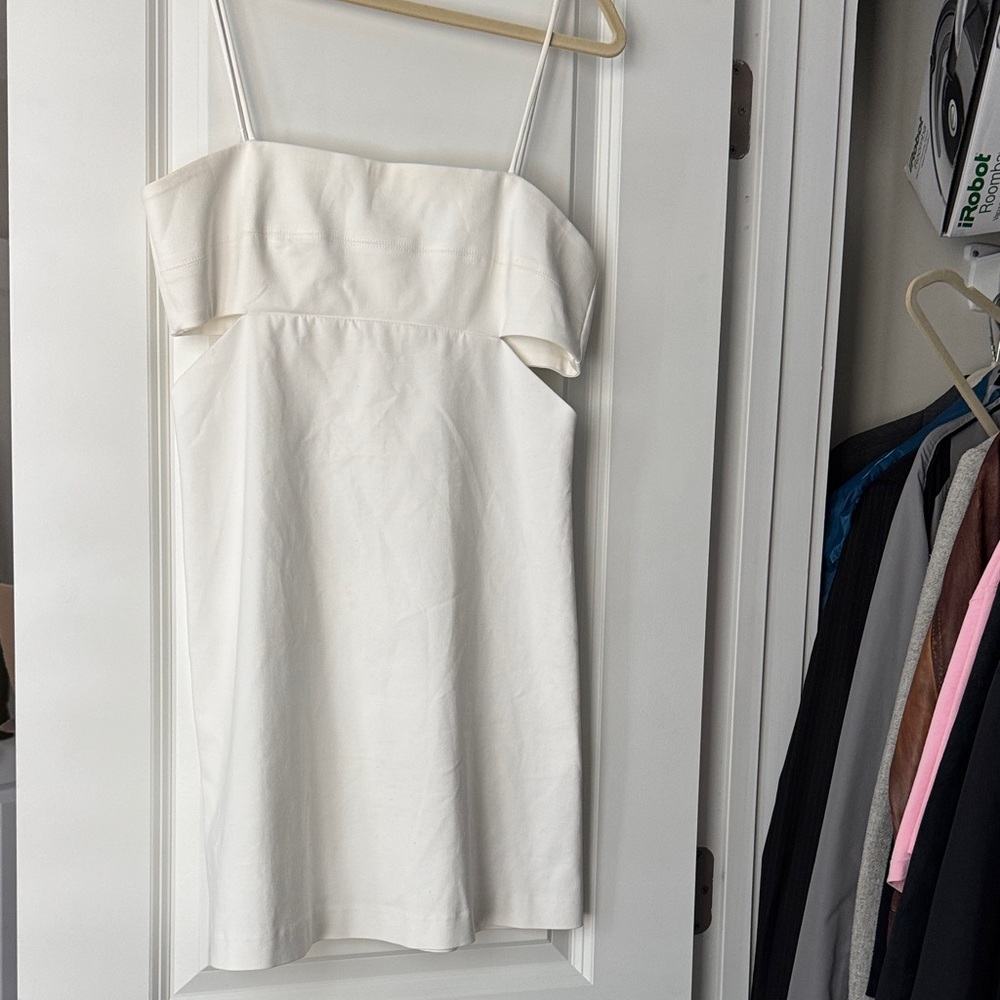 Zara Cream Spaghetti Strap Mini Dress